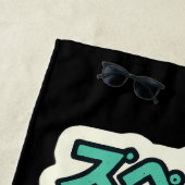 Ace of Spades — Tropfen-Skull Katakana Strandtuch (Beispiel)