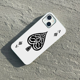 Ace Pipe Black and White Playing Card Case-Mate iPhone 14 Hülle