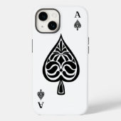 Ace Pipe Black and White Playing Card Case-Mate iPhone Hülle (Rückseite)