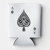 Ace Pipe Black and White Playing Card Dosenkühler (Vorderseite)