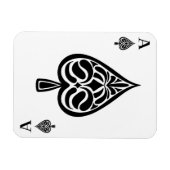 Ace Pipe Black and White Playing Card Magnet (Horizontal)