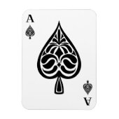 Ace Pipe Black and White Playing Card Magnet (Vertikal)