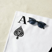 Ace Pipe Black and White Playing Card Strandtuch (Beispiel)