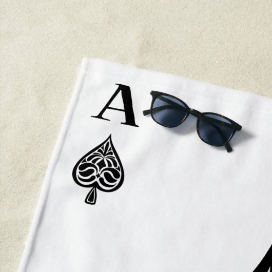 Ace Pipe Black and White Playing Card Strandtuch (Beispiel)