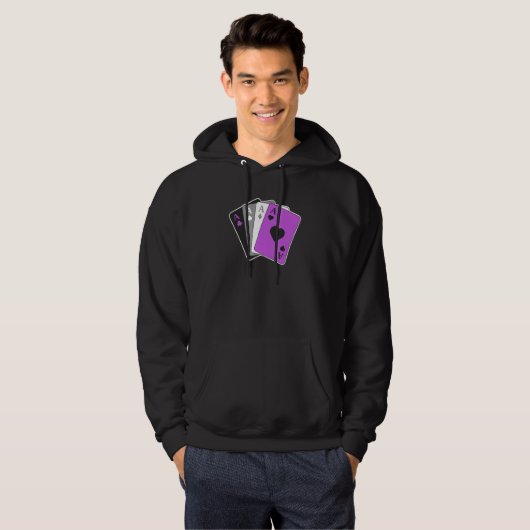 Ace Playing Card LGBTQ Pride Stuff F Hoodie (Vorne ganz)