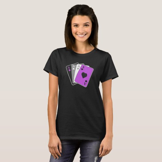 Ace Playing Card LGBTQ Pride Stuff F T-Shirt (Vorne ganz)