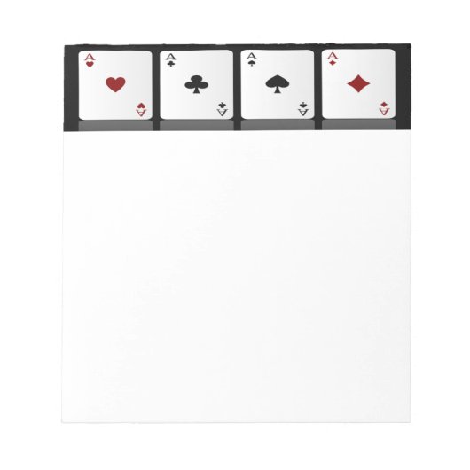 Ace Playing Cards Notizblock (Vorderseite)