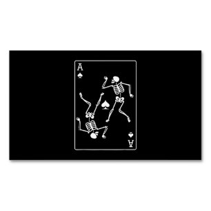 Ace Poker Card Kartenspielen Skelett Magnetische Visitenkarte