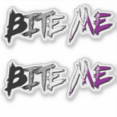 Ace Pride Beiss mich Aufkleber (Vorderseite)