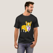 Ace Pride Corgi Asexuell T-Shirt (Vorne ganz)