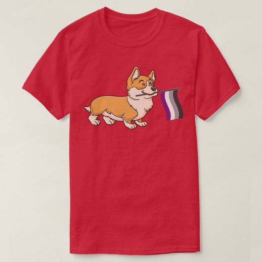 Ace Pride Corgi für Aseuals T-Shirt (Design vorne)