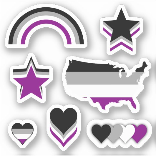 Ace Pride Designs I Aufkleber (Vorderseite)