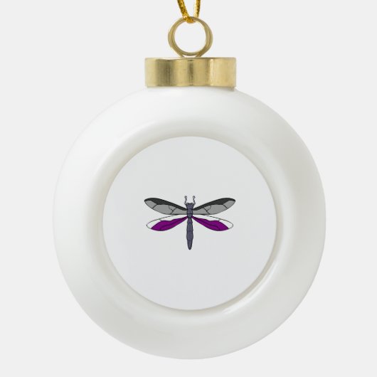 Ace Pride Dragonfly Keramik Kugel-Ornament (Vorderseite)
