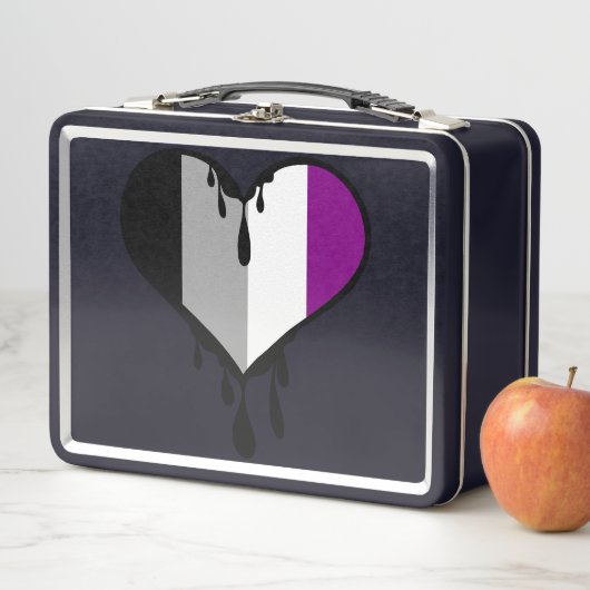 Ace Pride Dripping Heart Metall Brotdose (Beispiel)