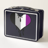 Ace Pride Dripping Heart Metall Brotdose (Vorderseite)