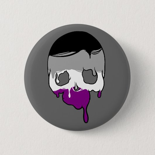Ace Pride Driving Skull Button (Vorderseite)