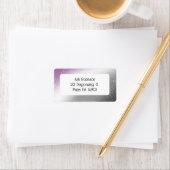 Ace Pride Glitter Sparkle Gradient Abstract Purple Adressaufkleber (Insitu)