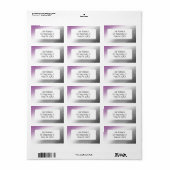 Ace Pride Glitter Sparkle Gradient Abstract Purple Adressaufkleber (Vorne)