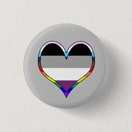 Ace Pride Heart Button (Vorderseite)
