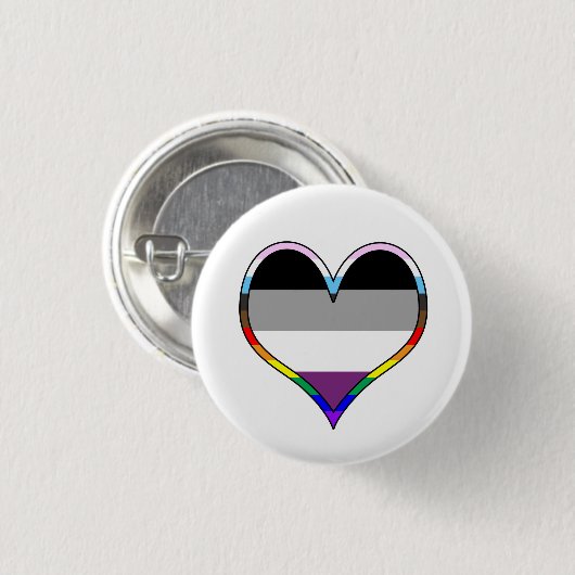 Ace Pride Heart Button (Vorne & Hinten)