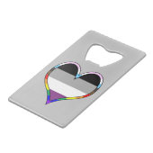 Ace Pride Heart Credit Card Flaschenöffner (Rückseite Schrägansicht)