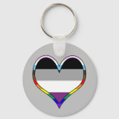 Ace Pride Heart Keychain Schlüsselanhänger (Vorderseite)