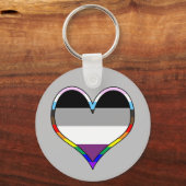 Ace Pride Heart Keychain Schlüsselanhänger (Vorderseite)