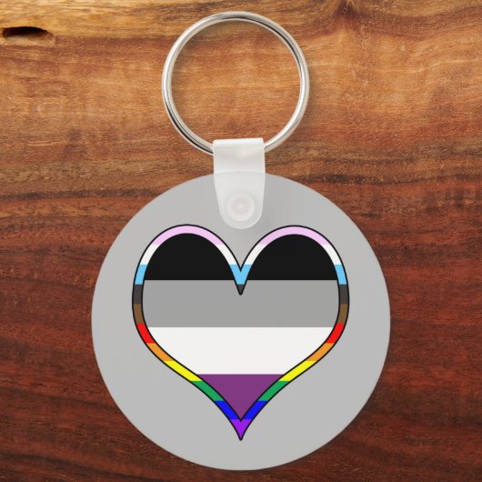 Ace Pride Heart Keychain Schlüsselanhänger (Vorderseite)