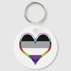 Ace Pride Heart Keychain Schlüsselanhänger