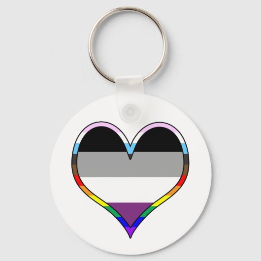 Ace Pride Heart Keychain Schlüsselanhänger (Vorderseite)