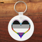 Ace Pride Heart Keychain Schlüsselanhänger (Vorderseite)