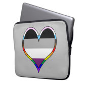 Ace Pride Heart Laptopschutzhülle (Vorderseite Links)