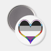 Ace Pride Heart Magnet (Vorderseite/Rückseite)