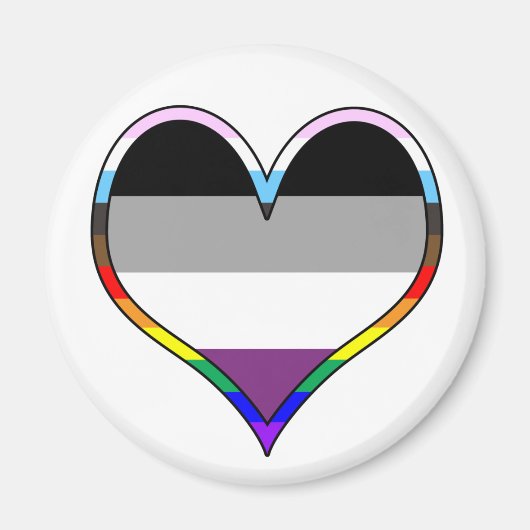 Ace Pride Heart Magnet (Vorne)