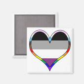 Ace Pride Heart Magnet (Vorderseite/Rückseite)
