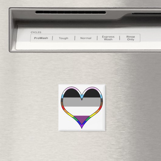 Ace Pride Heart Magnet (In Situ (Geschirrspüler))