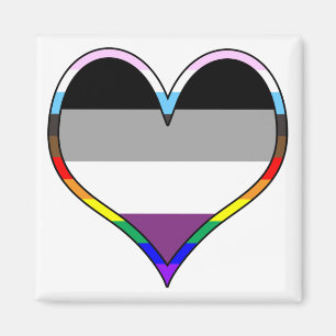 Ace Pride Heart Magnet