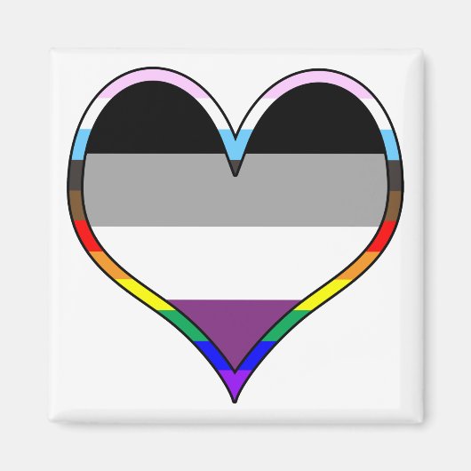 Ace Pride Heart Magnet (Vorne)
