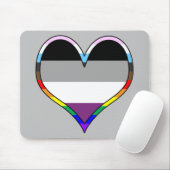 Ace Pride Heart Mouse Pad Mousepad (Mit Mouse)