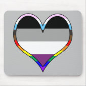 Ace Pride Heart Mouse Pad Mousepad (Vorne)