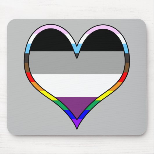 Ace Pride Heart Mouse Pad Mousepad (Vorne)