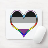 Ace Pride Heart Mousepad (Mit Mouse)