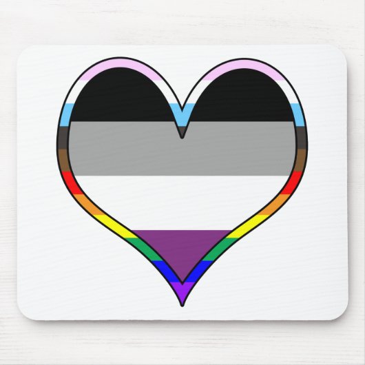 Ace Pride Heart Mousepad (Vorne)