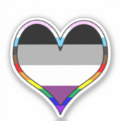 Ace Pride Heart Sticker (Vorderseite)
