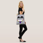 Ace Pride Heart Tote Bag Tasche (Am Model)