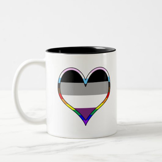 Ace Pride Heart Zweifarbige Tasse (Links)