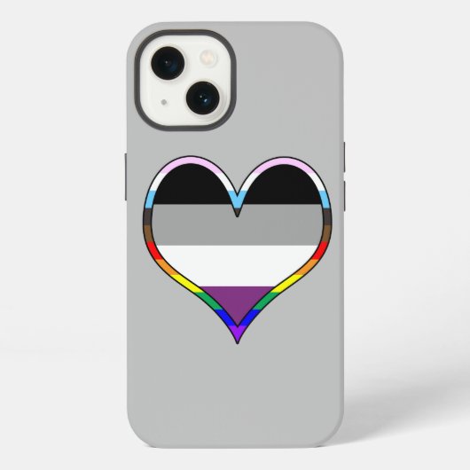 Ace Pride Herz Case-Mate iPhone Hülle (Rückseite)