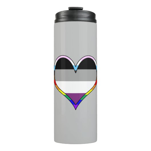 Ace Pride Herztumbler Thermosbecher (Vorderseite)