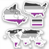 Ace Pride Maps I Aufkleber (Vorderseite)