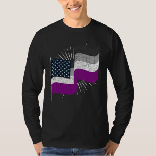 Ace Pride Monat Asexual US Flag Que Lgbtqia Asex T-Shirt